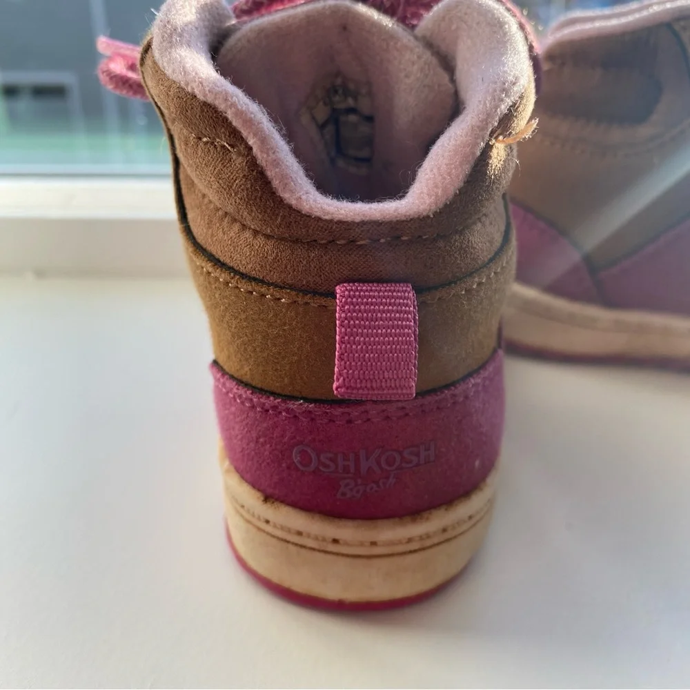 OshKosh B’gosh Toddler Winter Boots Pink Lace-Up Size 5